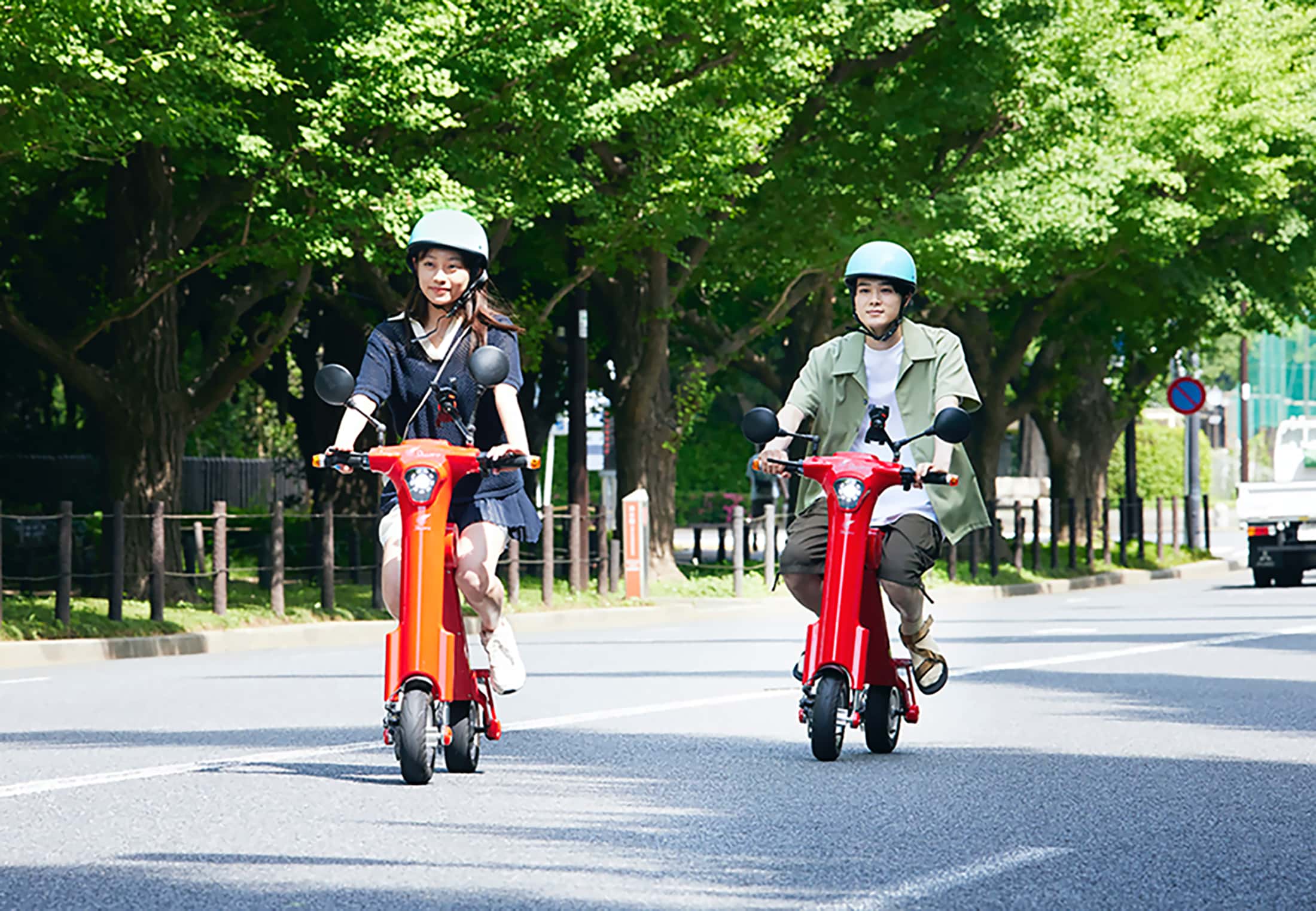 折りたたみ電動バイクのシェアリングサービス 「Shaero」、シギラ